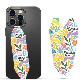 Switchbands Universal Phone Grip Strap |Pack of 2 |Comfortable Customizable Phone Holder for Hand | Reversible Phone Loop for Easy Handling | Ultra Thin Phone Loop - Floral Skulls
