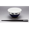 Hasamiyaki 505606 Kurawanka Bowl, Cat-chan, Blue