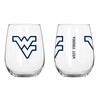 Logo Brands West Virginia 16oz Gameday Curved Beverage Glass