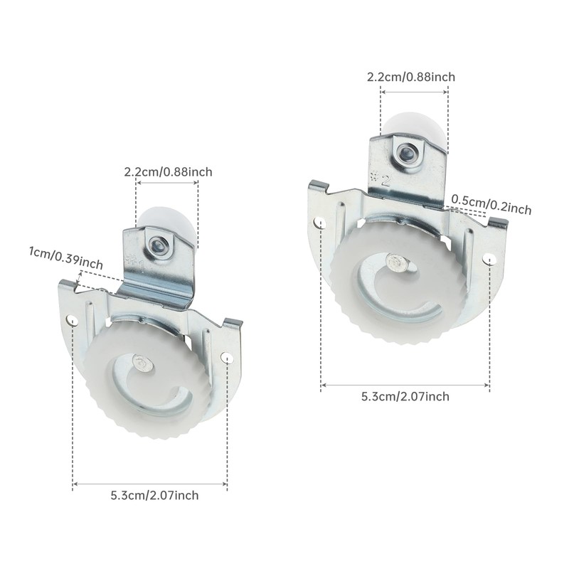 HOJLKLD 4 Pack Sliding Closet Door Hardware Set,Sliding Wardrobe Doo