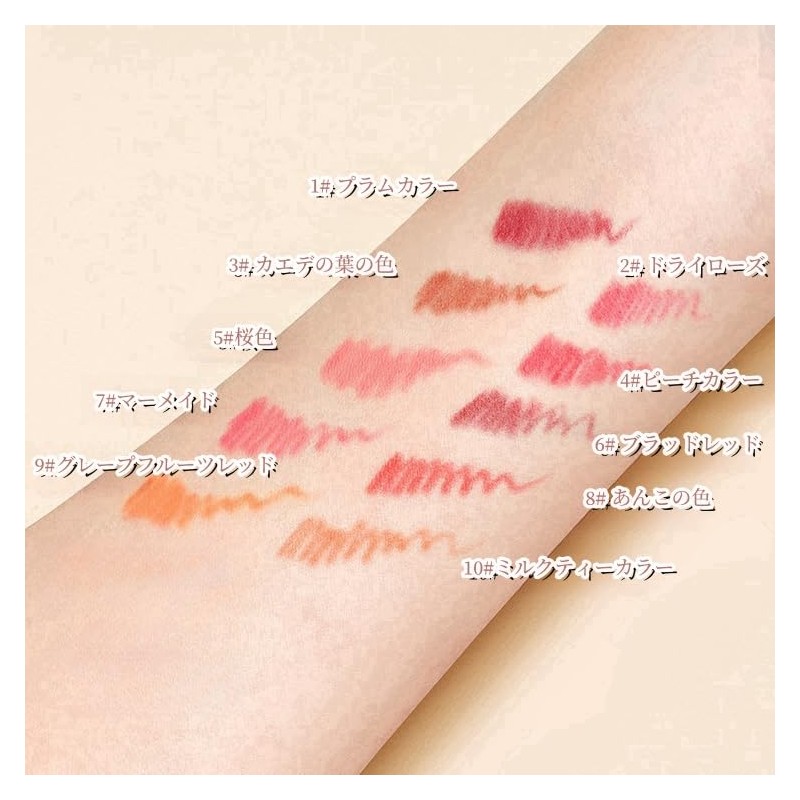 LIANGNISHI Automatic Rotating Lip Liner, Lipstick Pen, Fade-Resistant, Matte Nude,