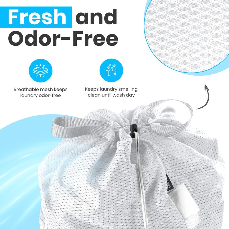 Large Mesh Laundry Bags - 2-Pack Heavy Duty with Handles