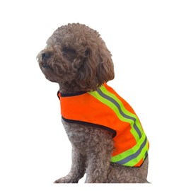 BUDDY GLOW Reflective Dog Vest – Fluorescent Orange | High-Visibility, Water-Resistant Safety Jacket with Adjustable Fit for Day & Night Walks, Hiking, Hunting, and Outdoor Use (Medium)