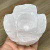 1pc,460-520g, 3.6"x2.1" White Selenite Candle Holder Round Shape from Morocco