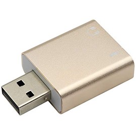 zdyCGTime 5.1 USB Stereo Sound Card,USB 2.0 to 3.5mm 3D Audio Sound Card Adapter,USB-A Sound Adapter,with 3.5mm Audio and Microphone Ports,Compatible with Windows and Mac,PC,Notebook.(1Pack/Golden)