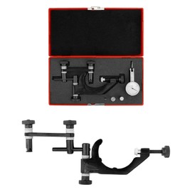 QWORK Test Dial Indicator, 0.03'' x 0.0005'' Resolution with Indicator Holder, Case Included