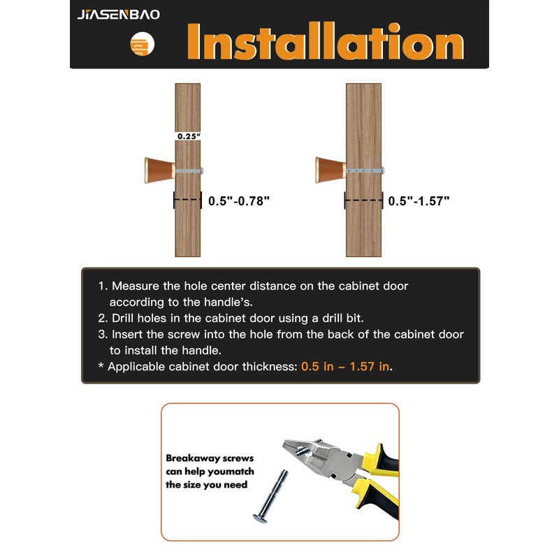 JIASENBAO Leather Drawer Pulls Trapezoid 5 Pack Gold Brown Leather