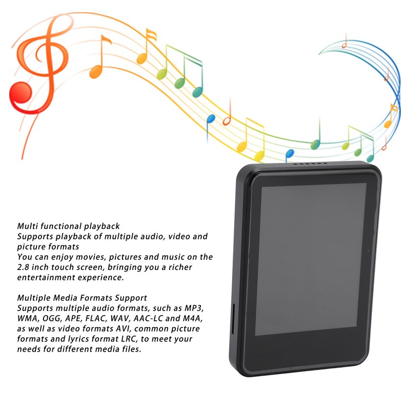 2.8 Inch Touch Screen MP3 MP4 Player Built in FM