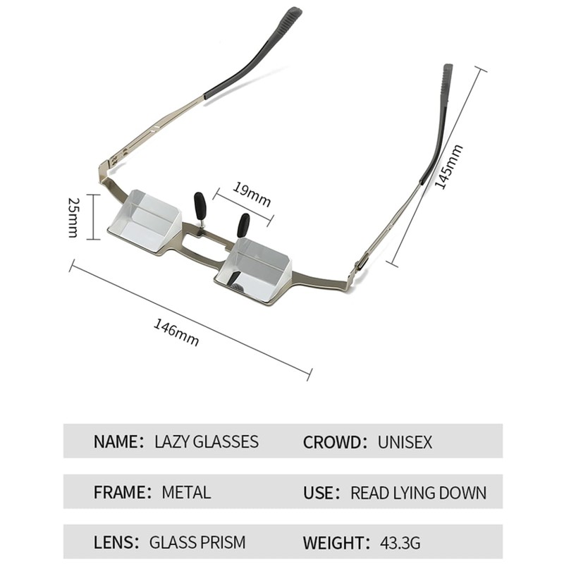 Lazy Glasses Prism Glasses for Watch TV, Read, or Browse