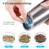 Gravity Electric Pepper and Salt Grinder Set - Adjustable Coarseness