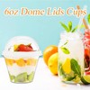 50 Pcs 6 oz Clear Plastic Cups with Dome Lids,Transparent