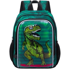 gxtvo Toddler Dinosaur Backpack for Boys - 13" Water Resistant Kindergarten Bookbag, Cute Preschool Bag for Little Kids