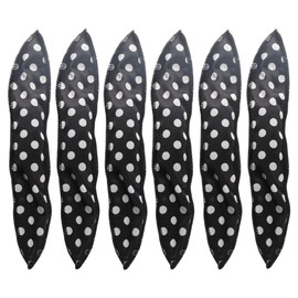 6PCS Soft Sleep Hair Rollers Pillow Sponge Hair Rollers No Heat Sleeping Soft Sponge Curlers for Thick Thin Hair (Black)