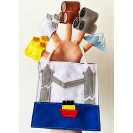 London Bridge is Falling Down Nursery Rhyme Sing Along Finger Puppet Set