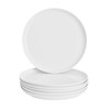 WishDeco White Dinner Plates Set of 6, Porcelain Salad Plates