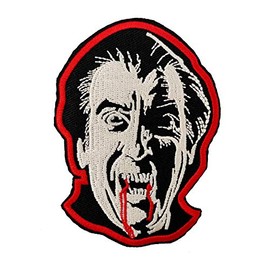 Cute-Patch Count Dracula Christopher Lee Embroidered Iron on sew on Patch Horror Monster Gifts