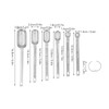 6PCS Rectangle Measuring Spoon Set Stainless Steel Accurate Clear Marking