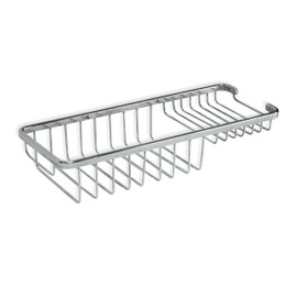 Tatay Krom Rectangular Storage Basket, 300 x 120 x 60, INOX/Laton Brass, Silver, One Size