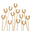 BambooMN 3.9" (10cm) Decorative Lucky Horseshoe End Bamboo Cocktail Fruit