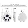 Dog Collar GPS Tracker, Paw Print Design, Multi-Color (White)