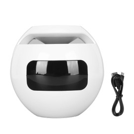 Bluetooth Alarm Clock Speaker Bass Full FM Radio Multifunction Portable Bluetooth Speaker for Household White