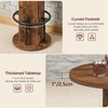 MAHANCRIS Round Bar Table, 35.6" H Bistro Pub Table with