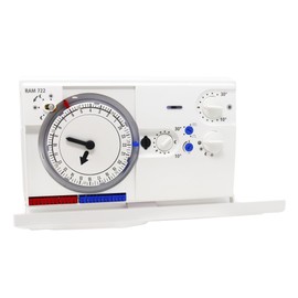 Theben 7220030 RAM 722 (RAMSES) - analoges Uhrenthermostat mit Tages- und Wochenprogramm, Raumtemperaturregler, Raumregler, Thermostat