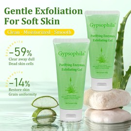 Gypsophila Purifying Exfoliating Gel,Gentle Cleansing Peel Removes Dead Skin, Oil & Unclogs Pores - Sensitive Skin Safe, All Skin Types