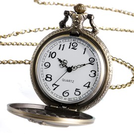 Retro Pocket Watch The Elder Scrolls V Pocket Watch for Men Vintage Dragon Chain Necklace Pocket Watch Gift for Girls Boys