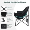 Leonyo Double Camping Chair, Loveseat Camping Chair, Outdoor Folding Moon