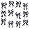 Iconikal Decorative Bows, 5 x 7 inches (White Buffalo Plaid)