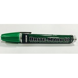 DYKEM Brite-Mark 40 Paint Marker/Valve Action, Green, Bold, Bullet Tip, 5 Pack, MARKING PEN, MARKING TOOLS