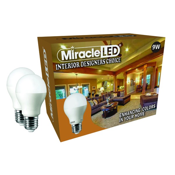 Miracle LED 604352 Interior Designers Choice Limited Edition Bulb - Replace 65W - Complements Your Furniture, Makes Wood, Paintings, and Architecture Stand Out, Enhances Beautiful Homes (2 Pack)