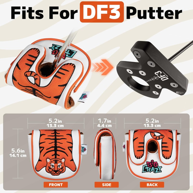 Big Crazy Golf Putter Covers for DF3 Putter - Putter