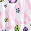 Lush Decor Girls Soccer Kick Shower Curtain, 72" x 72",