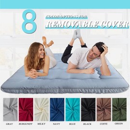 KIAYACI Japanese Floor Mattress Floor Mats Twin Mattress Futon Mattress Guest Beds and Folding Beds Foldable Camping Pad for Adult and Kids Twin Size