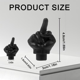 4 Pieces Universal Valve Stem Caps, Pencil Valve Stem Caps, Perfect Prank Tire Caps, Great for Prank Gifts Bachelor Party Dustproof Fits Cars, Trucks, Motorcycles, Bicycles (Black)