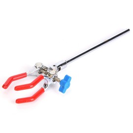 Adjustment Laboratory Stand Pipe Clamp Holder Three Pin Extension Piston Clip Clamp for Chemistry Lab Accessories Diameter 80 mm/3.1 Inch Bar Length 155 mm/6.1 Inches, Pipe clamp