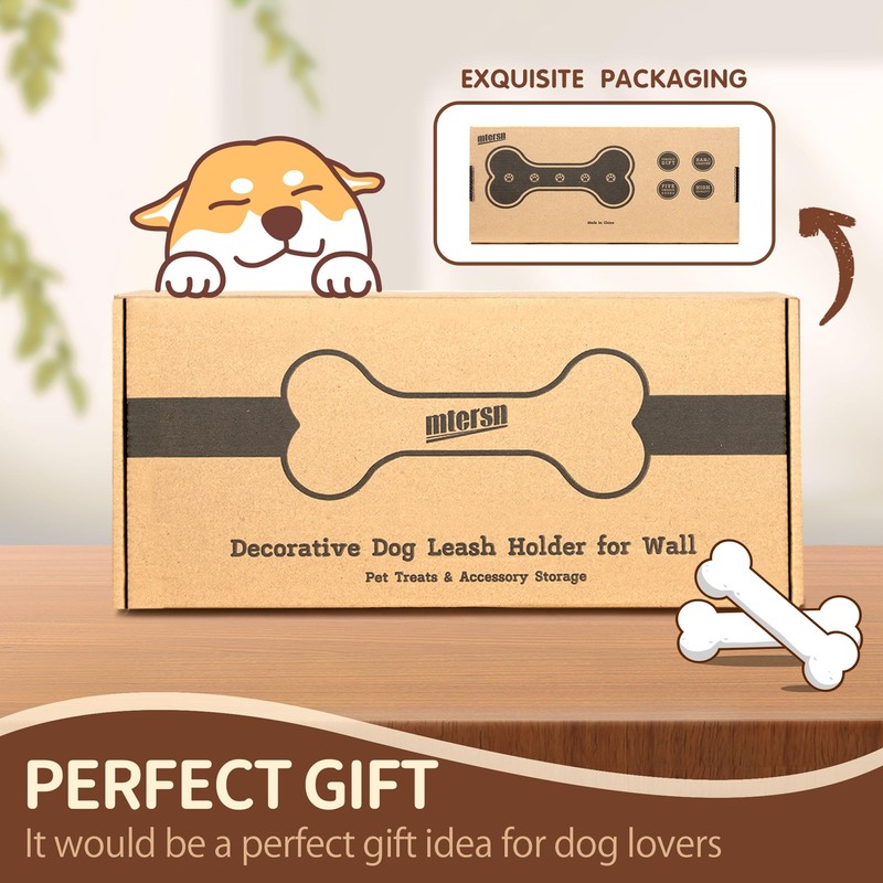 MTERSN Farmhouse Key Holder for Wall - Decorative Rustic Dog