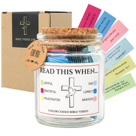 Bible Verse Jar,Inspirational Prayer & Reflection,Scripture Cards & Prayer Jar，Christian Gifts For Women and Men,Gift For Mom，Fathers Day Gifts From Daughter, Wife, Son