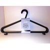 HABIT Premium Black Plastic 8 Coat Hangers - Wardrobe Organiser