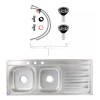 CNX Tarja Doble Para Fregadero 120x50cm, Kit De Instalación