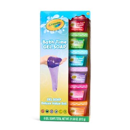 Crayola Bath Time Slime 6 Piece Set, Soaps with Slime Texture & Consistency, Multi Color Bath Soap 6 Pack / 3.6 oz Each, Colors Included: Red, Green, Blue, Purple, Pink, & Orange