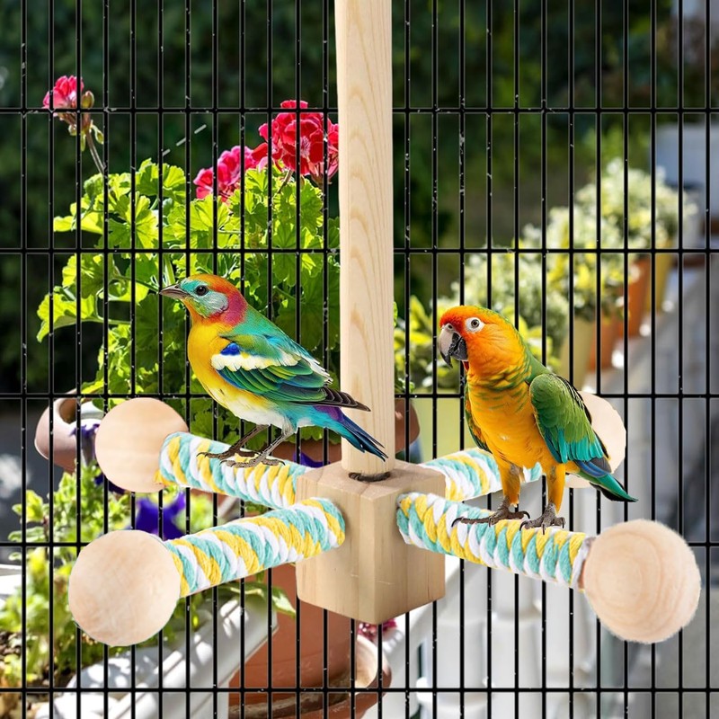 360° Rotating Bird Toy, Rotating Bird Perch, Parrot Toy, Bird