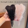 Ouliget Peacock Feather Hair Clip Flapper Headband,Veil Clip Tea Party