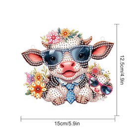 Tontut 5D DIY Diamond Art Painting Pendant kit, Fashion Calf Special Shape Hanging Crystal Window Pendant kit, Adult Gift Home Curtain Yard Doorway Decoration