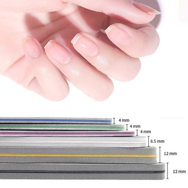 GeekerChip Professional Nail File Set [6 Pieces], Professional Double Sided