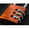 Padlock combination aluminum 30mm orange