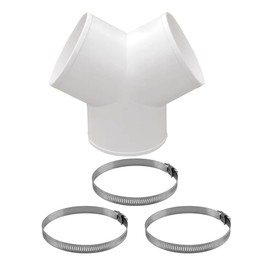 3 Way Duct Connector Duct Splitter for Exhaust ABS Duct Connector Fan Dryer Vent Hose 4 Inch Y Shape for 4 Inch Hose(Dia:100mm) (6 Inch)