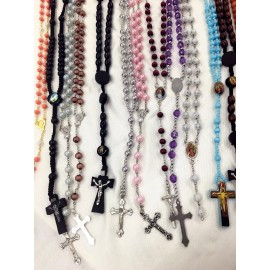 BEST SELLER-30pc Mix Lot Wholesale Religious Full Rosary Crucifix Cross Necklace